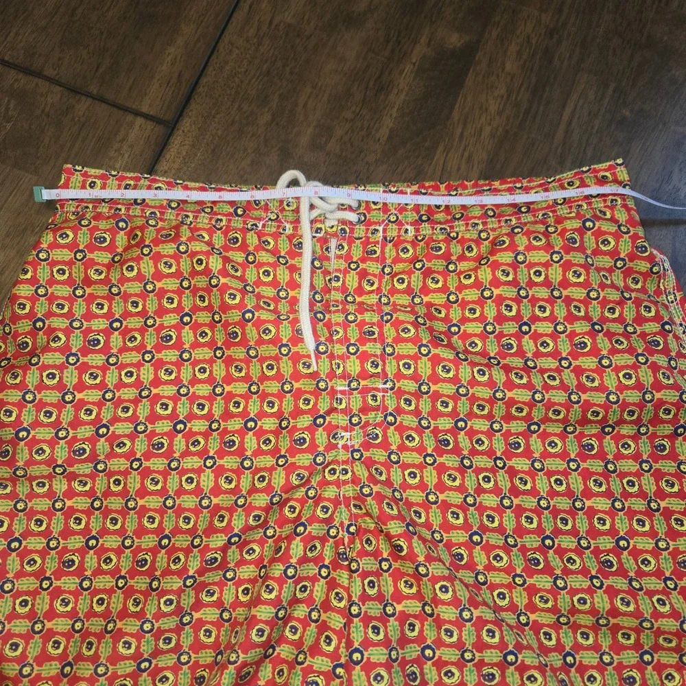 Polo‎ Ralph Lauren Mens Floral Swim Trunks Red Yellow Geometric Board Shorts L